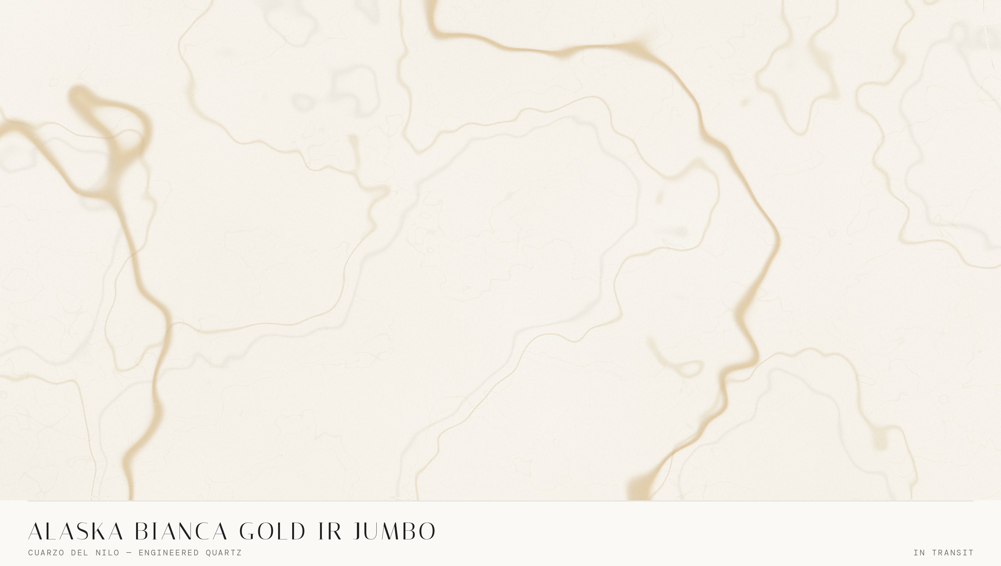 Alaska Bianca Gold IR Jumbo — Cuarzo Del Nilo quartz slab
